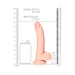 Realrock Curved Realistic Dildo With Balls And Suction Cup 8 In. Light - SexToy.com