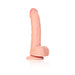 Realrock Curved Realistic Dildo With Balls And Suction Cup 8 In. Light - SexToy.com