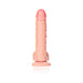 Realrock Curved Realistic Dildo With Balls And Suction Cup 8 In. Light - SexToy.com