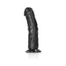 Realrock Curved Realistic Dildo With Suction Cup 6 In. Chocolate - SexToy.com