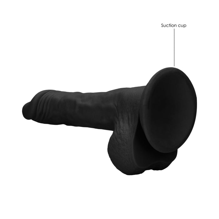 Realrock Dong With Testicles 8 Black - SexToy.com