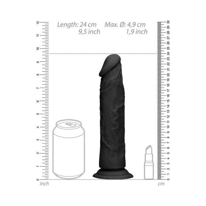 Realrock Dong Without Testicles 9 Black - SexToy.com