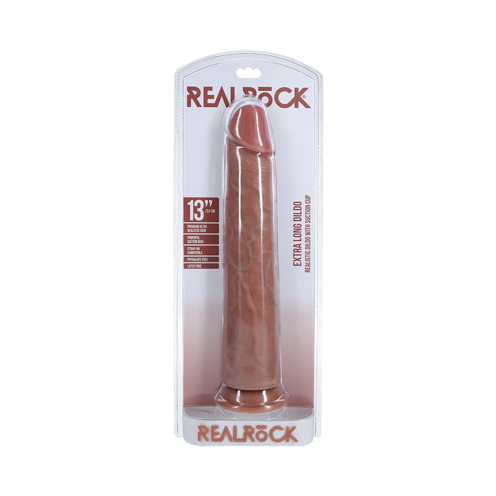 Realrock Extra Long 13 In. Dildo Tan - SexToy.com