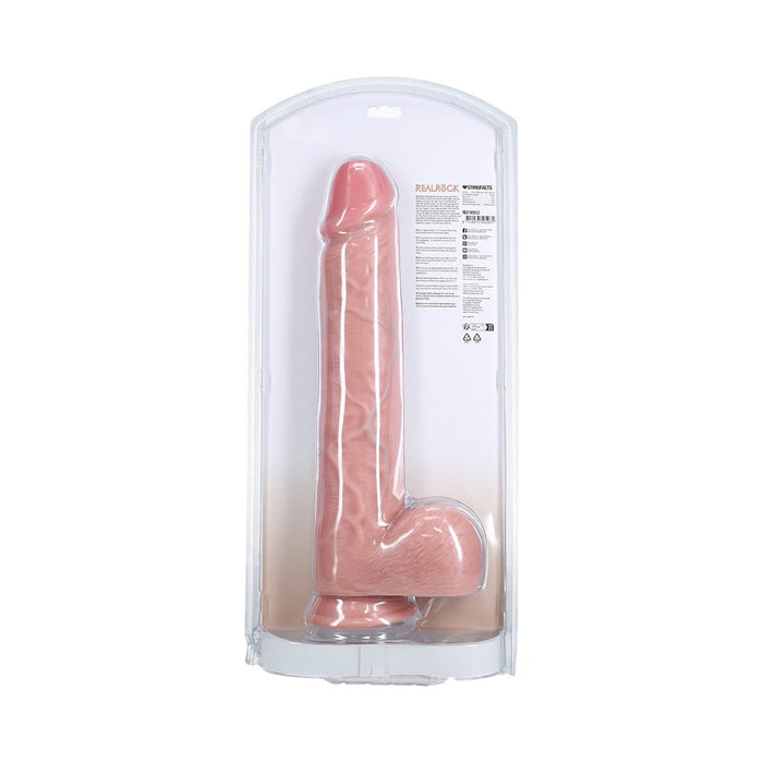 Realrock Extra Long 15 In. Dildo With Balls Beige - SexToy.com