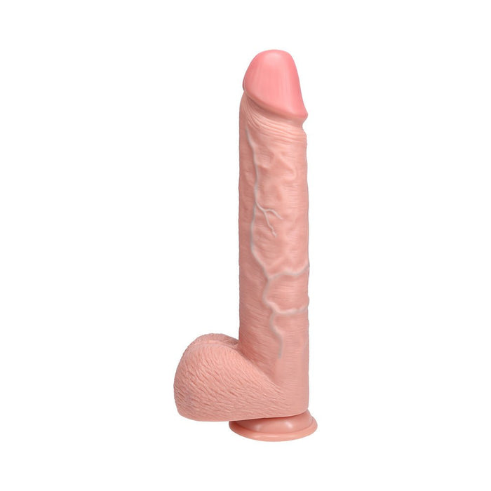 Realrock Extra Long 15 In. Dildo With Balls Beige - SexToy.com