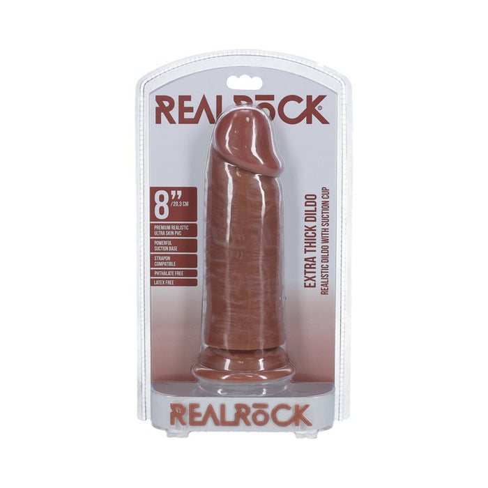 Realrock Extra Thick 8 In. Dildo Tan - SexToy.com