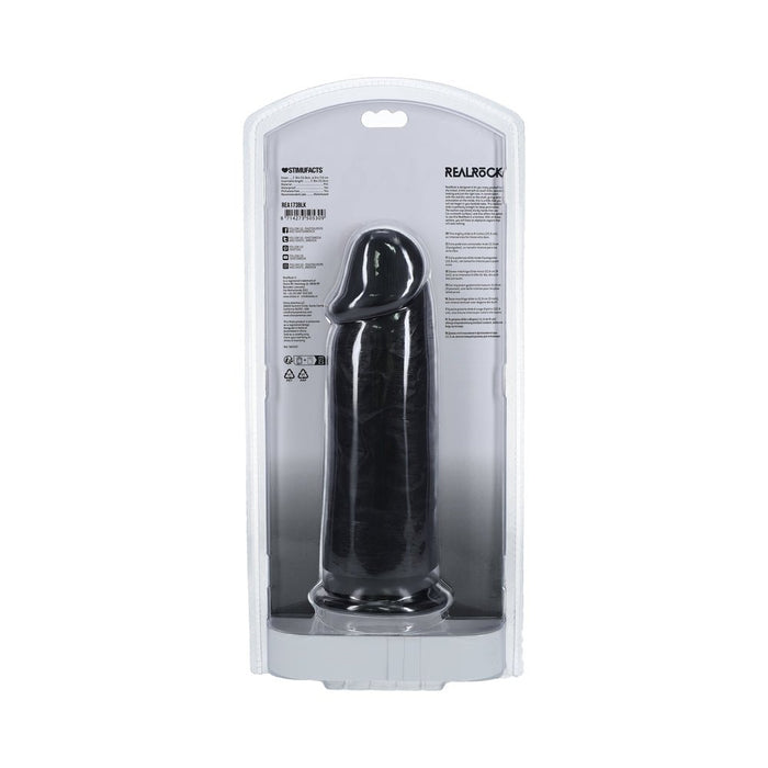 Realrock Extra Thick 9 In. Dildo Black - SexToy.com