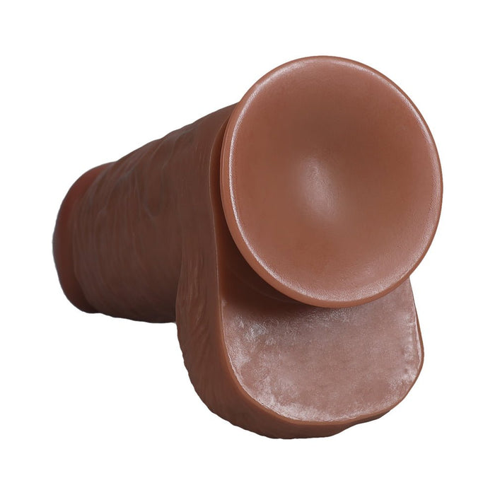 Realrock Extra Thick 9 In. Dildo With Balls Tan - SexToy.com