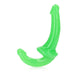 Realrock Glow In The Dark 6 In. Strapless Strap - on Dildo Neon Green - SexToy.com