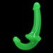 Realrock Glow In The Dark 6 In. Strapless Strap - on Dildo Neon Green - SexToy.com