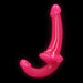 Realrock Glow In The Dark 6 In. Strapless Strap - on Dildo Neon Pink - SexToy.com