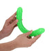 Realrock Glow In The Dark Double Dong 12 In. Dual - ended Dildo Neon Green - SexToy.com