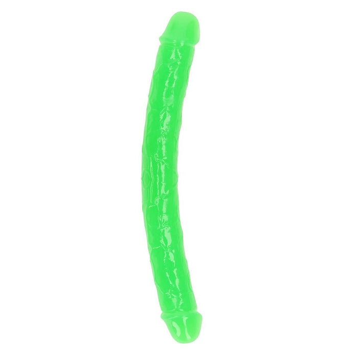 Realrock Glow In The Dark Double Dong 12 In. Dual - ended Dildo Neon Green - SexToy.com