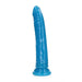 Realrock Glow In The Dark Slim 11 In. Dildo Neon Blue - SexToy.com