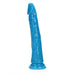 Realrock Glow In The Dark Slim 11 In. Dildo Neon Blue - SexToy.com