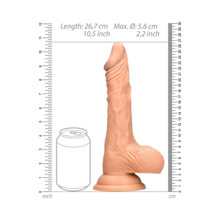 Realrock Skin 10 In. Dildo With Balls Beige - SexToy.com