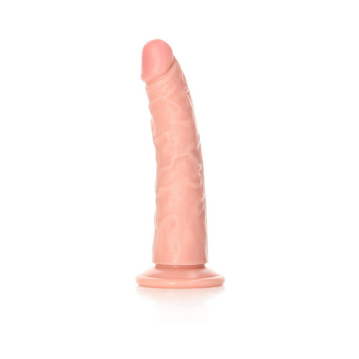 Realrock Slim Realistic Dildo With Suction Cup 6 In. Vanilla - SexToy.com