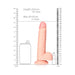 Realrock Straight Realistic Dildo With Balls And Suction Cup 8 In. Light - SexToy.com