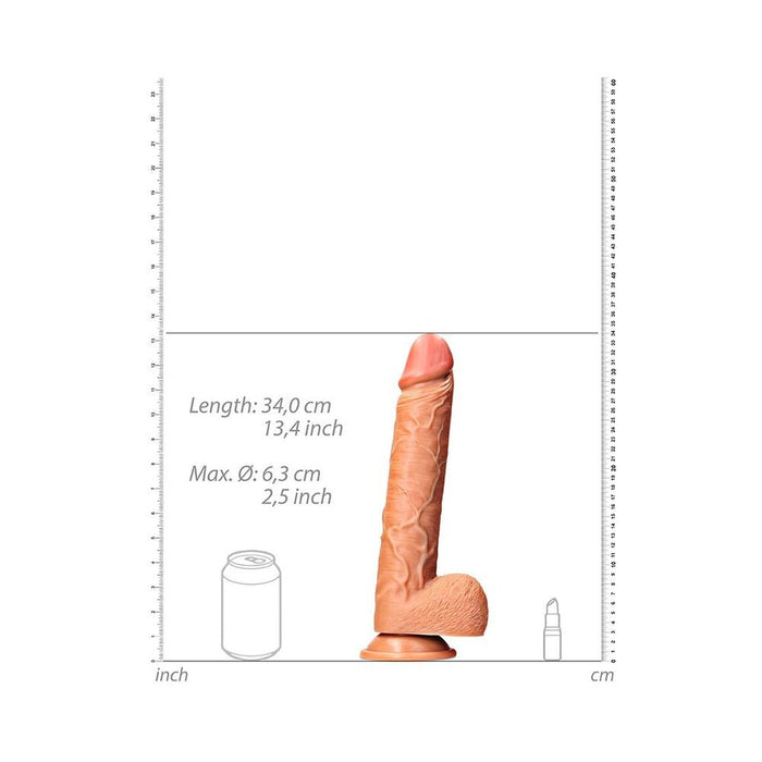 Realrock Straight W/balls 12 Tan - SexToy.com