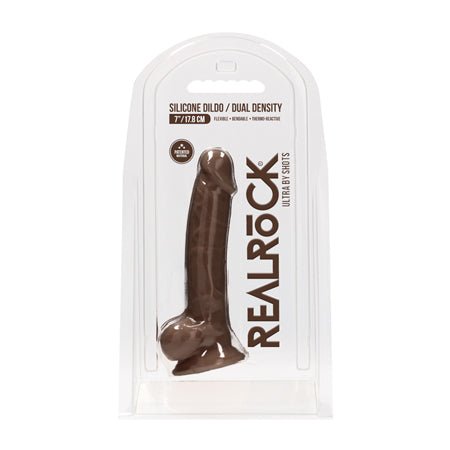 Realrock Ultra - 7 Silicone Dildo Brown - SexToy.com