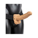 Realrock Vibrating Hollow Strap On With Balls 7 In. Mocha - SexToy.com