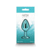 Rear Assets Metal Anal Plug Medium Teal - SexToy.com