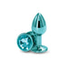 Rear Assets Metal Anal Plug Small Teal - SexToy.com