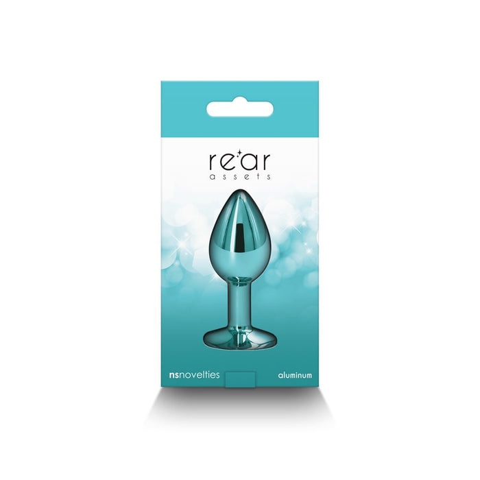 Rear Assets Metal Anal Plug Small Teal - SexToy.com