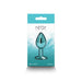 Rear Assets Metal Anal Plug Small Teal - SexToy.com