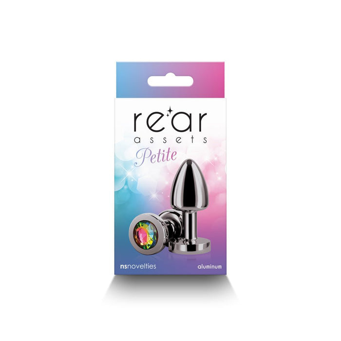 Rear Assets Petite Metal Anal Plug Gunmetal/rainbow - SexToy.com