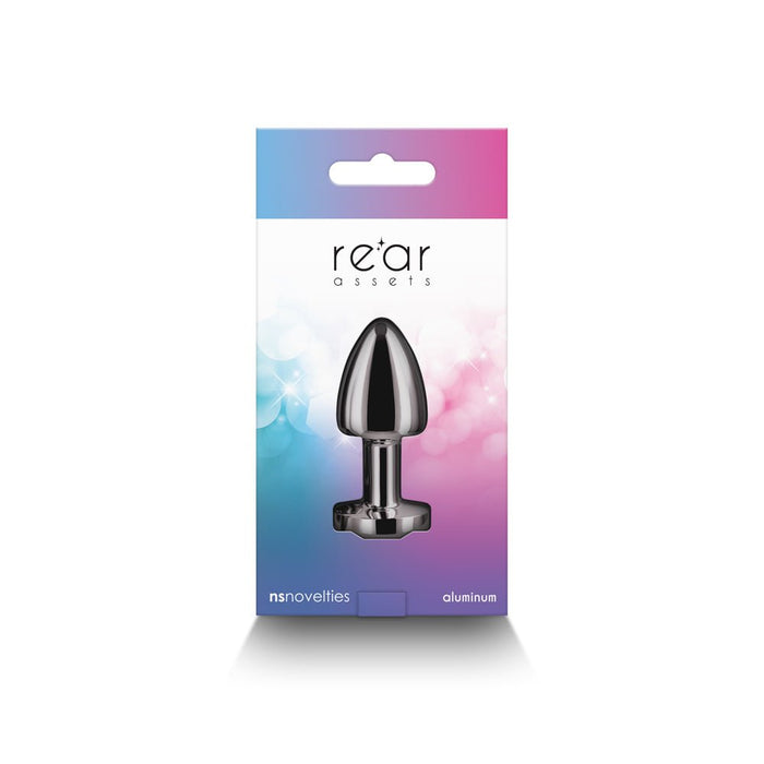 Rear Assets Petite Metal Anal Plug Gunmetal/rainbow - SexToy.com