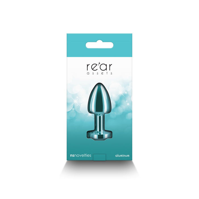 Rear Assets Petite Metal Anal Plug Teal - SexToy.com