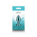 Rear Assets Petite Metal Anal Plug Teal - SexToy.com