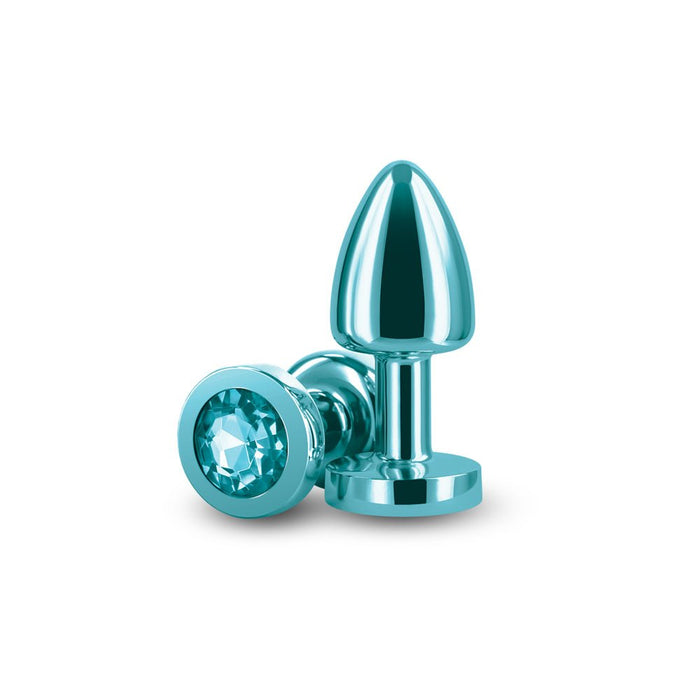 Rear Assets Petite Metal Anal Plug Teal - SexToy.com