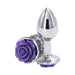 Rear Assets Rose Anal Plug - Small - Purple - SexToy.com