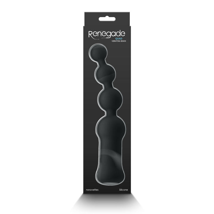 Renegade Quad Vibrating Anal Beads Black - SexToy.com