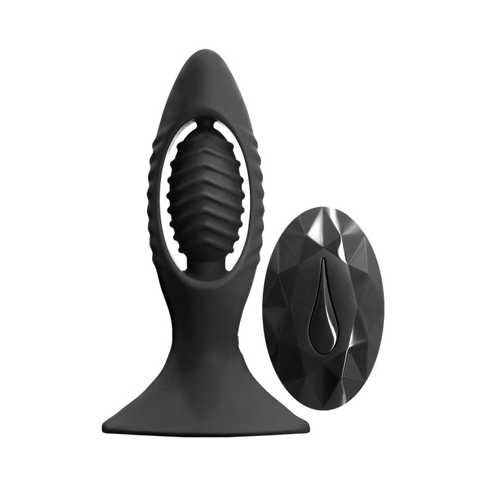 Renegade V2 Rechargeable Anal Plug With Remote - Black - SexToy.com