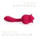 Rhea The Rose Clit Tongue Licking Vibrator And G - spot Massager Red - SexToy.com