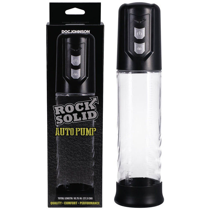 Rock Solid Auto Pump Black/clear - SexToy.com