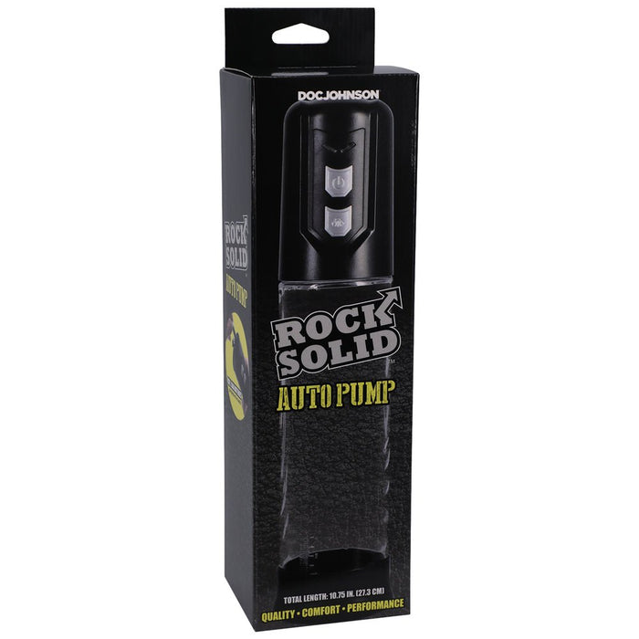 Rock Solid Auto Pump Black/clear - SexToy.com