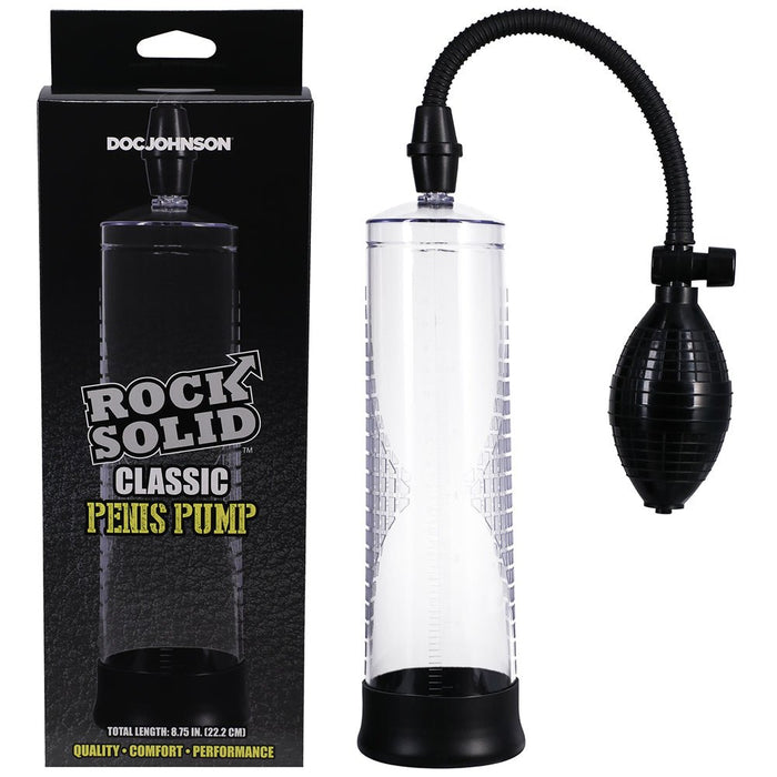 Rock Solid Classic Penis Pump Black/clear - SexToy.com