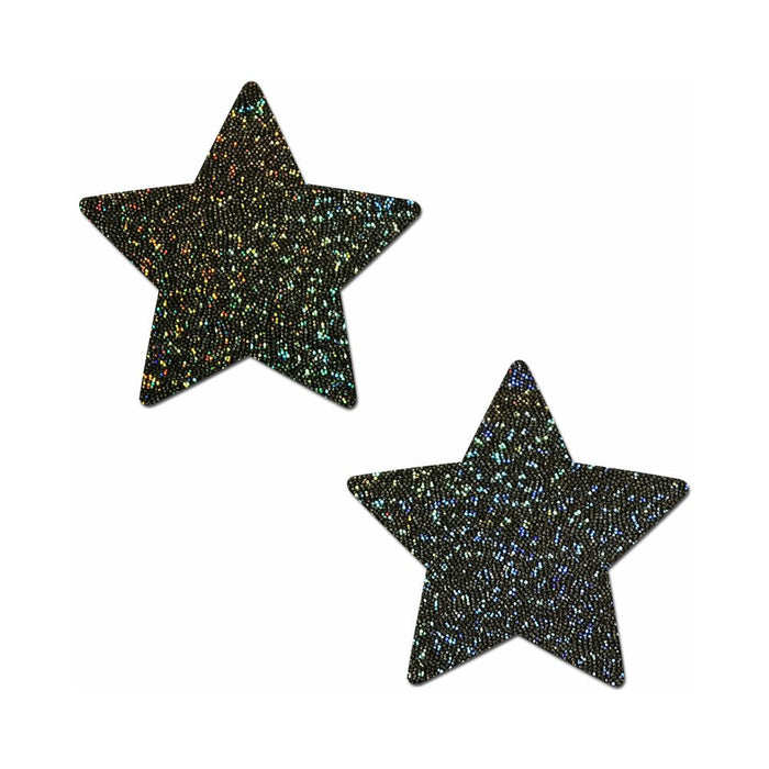 Rockstar Black Glitter Star Pasties O/S - SexToy.com