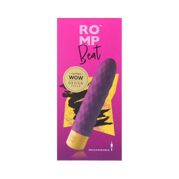 ROMP Beat Rechargeable Slimline Bullet Vibrator Purple - SexToy.com