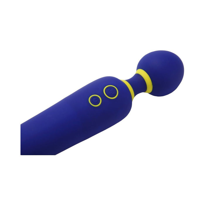 ROMP Flip Silicone Wand Vibrator Blue - SexToy.com