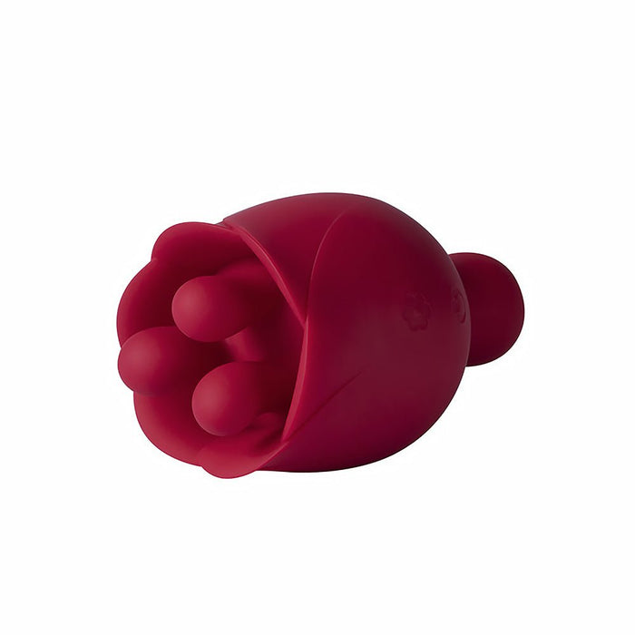 Rosewyn Rotating Rose Vibrator And Pinpoint Stimulator Red - SexToy.com