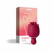 Rosewyn Rotating Rose Vibrator And Pinpoint Stimulator Red - SexToy.com