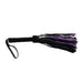 Rouge Short Suede Flogger Leather Handle Black/purple - SexToy.com