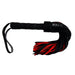 Rouge Short Suede Flogger Leather Handle Black/red - SexToy.com