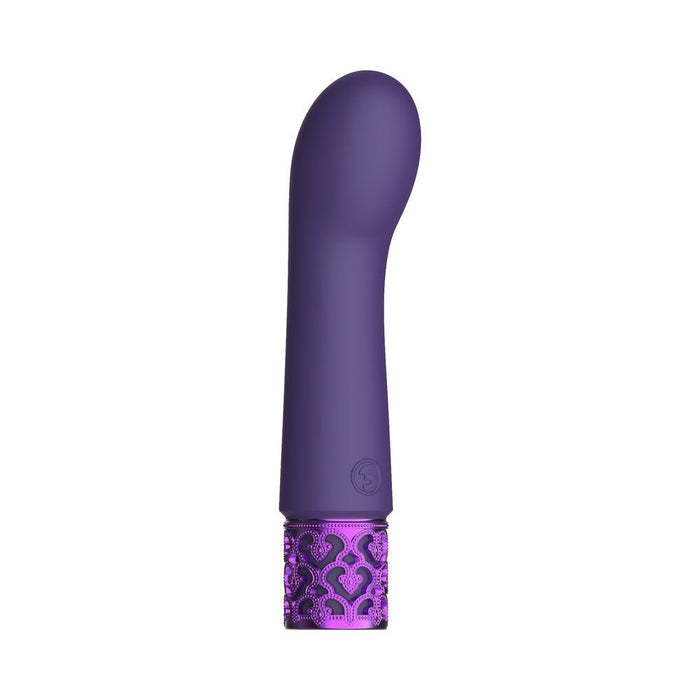 Royal Gems - Bijou - Silicone Rechargeable Bullet - Purple - SexToy.com