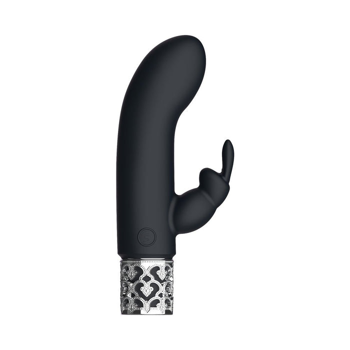 Royal Gems - Dazzling - Silicone Rechargeable Bullet - Black - SexToy.com